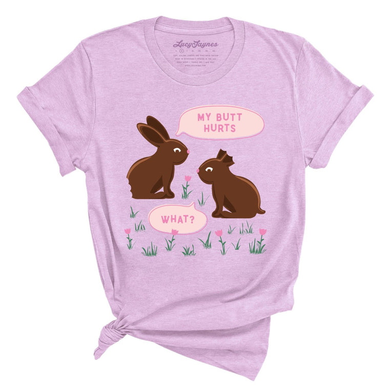 Chocolate Bunnies Graphic Tee - Heather Prism Lilac