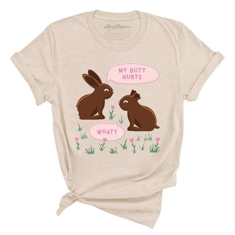 Chocolate Bunnies Graphic Tee - Soft Cream