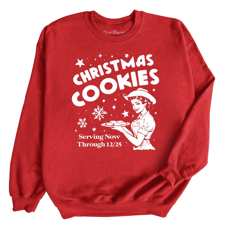 Christmas Cookies Graphic Sweatshirt - Red