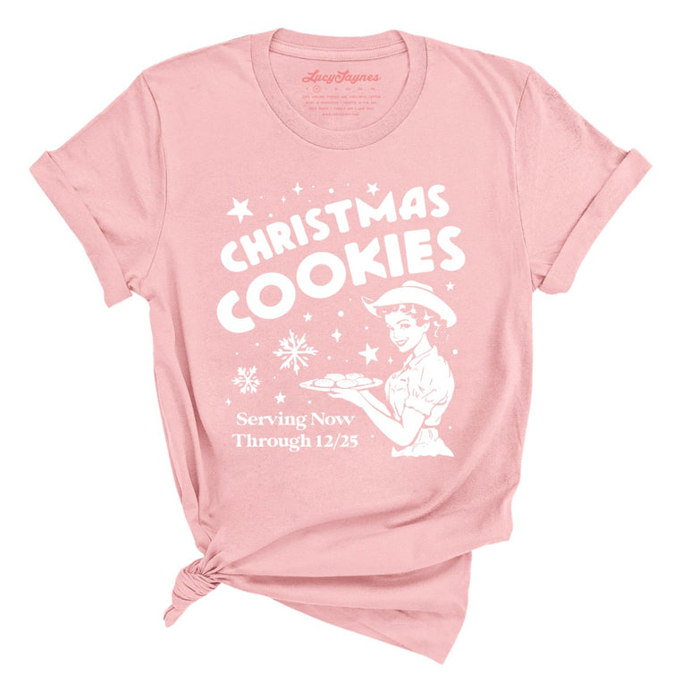 Christmas Cookies Graphic Tee - Pink
