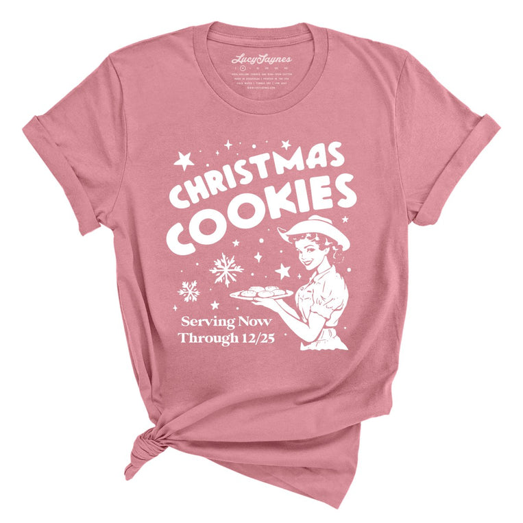 Christmas Cookies Graphic Tee - Mauve