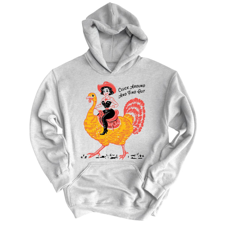 Cluck Around & Find Out Graphic Hoodie - Grey Heather