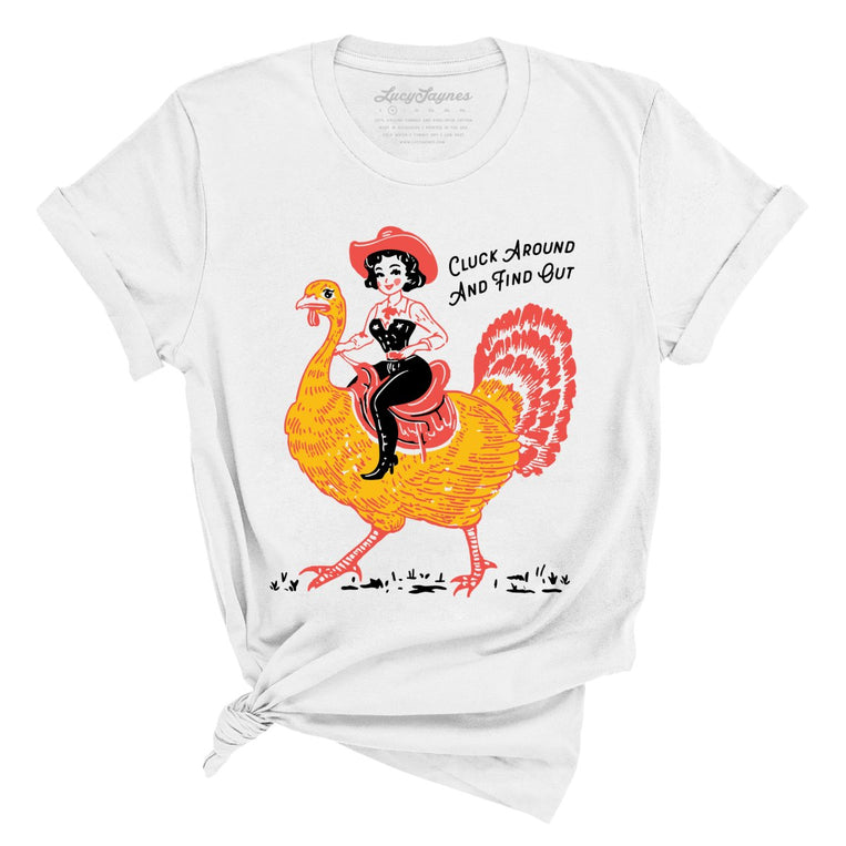 Cluck Around & Find Out Graphic Tee - White