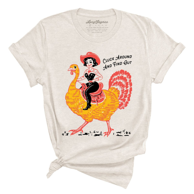 Cluck Around & Find Out Graphic Tee - Heather Dust