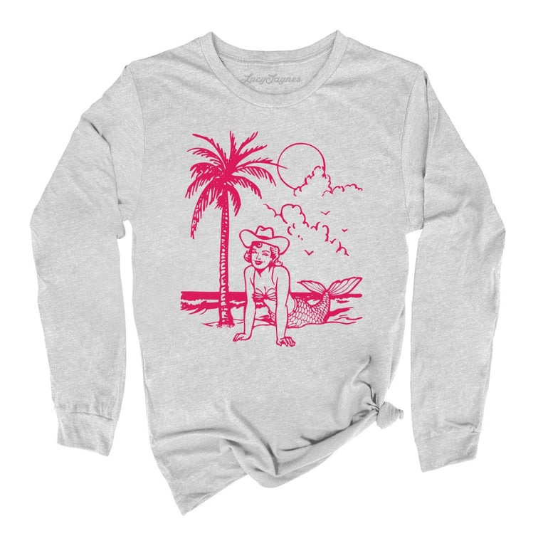 Coastal Cowgirl Graphic Long Sleeve Tee - Athletic Heather
