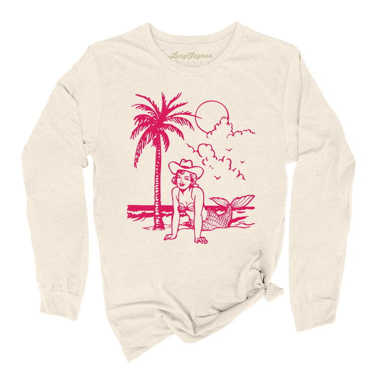 Coastal Cowgirl Graphic Long Sleeve Tee - Natural