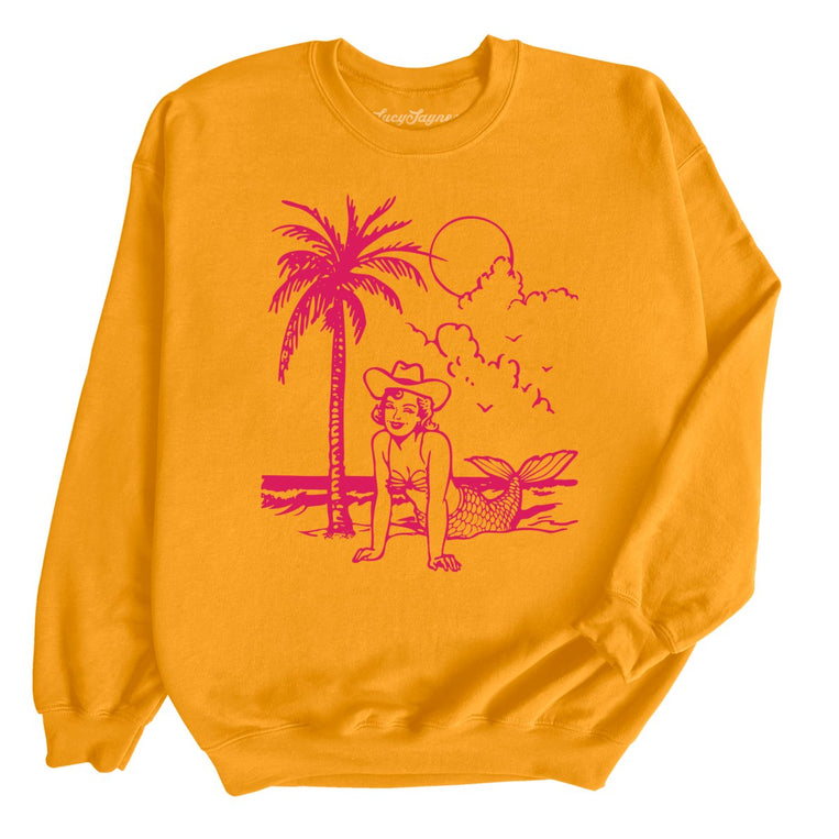 Coastal Cowgirl Graphic Sweatshirt - Gold