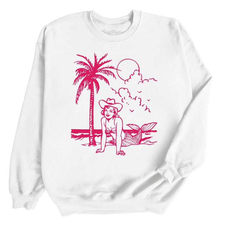 Coastal Cowgirl Graphic Sweatshirt - White