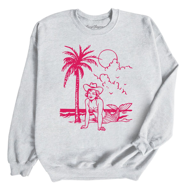 Coastal Cowgirl Graphic Sweatshirt - Ash