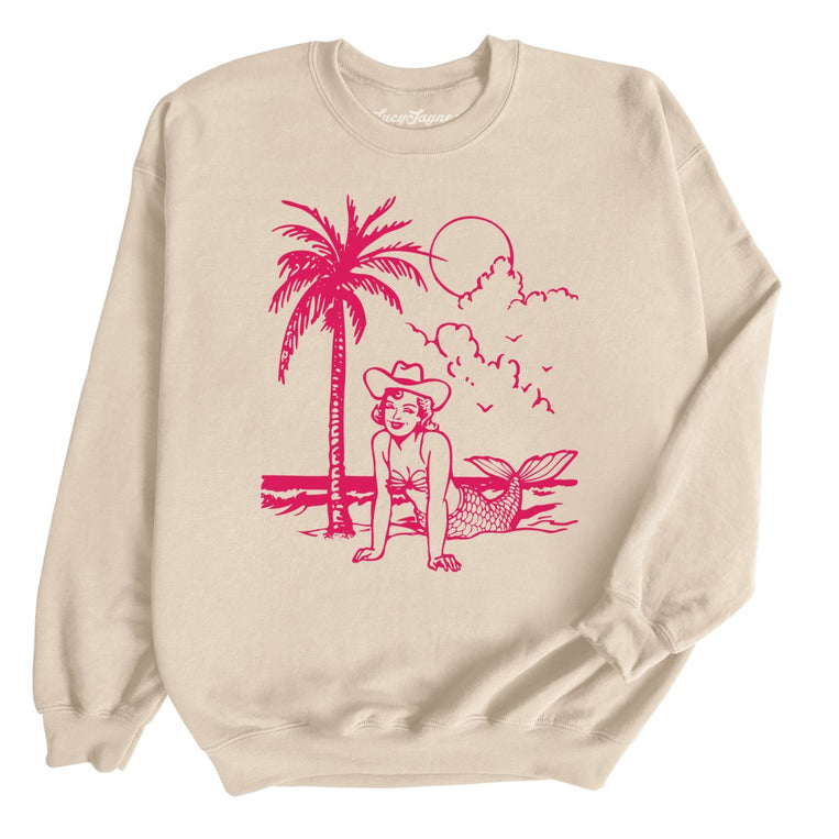 Coastal Cowgirl Graphic Sweatshirt - Sand