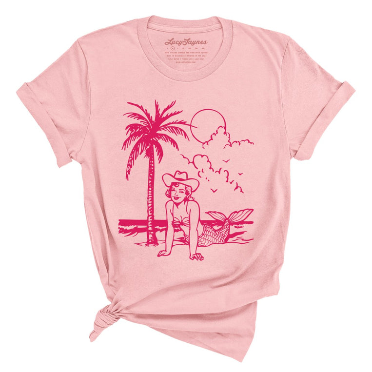 Coastal Cowgirl Graphic Tee - Pink