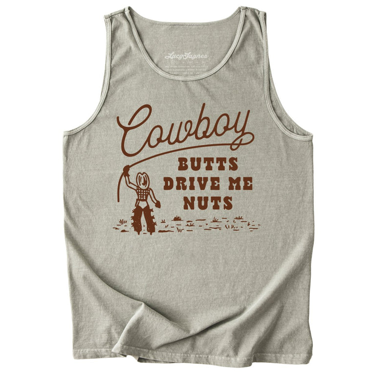 Cowboy Butts Drive Me Nuts Comfort Colors Graphic Tank Top