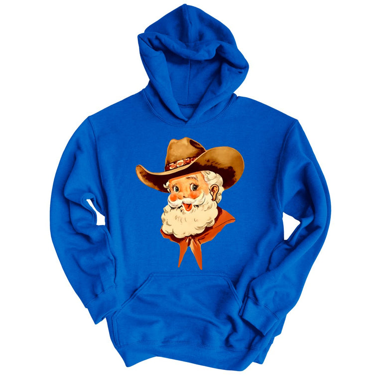 Cowboy Santa Graphic Hoodie - Royal