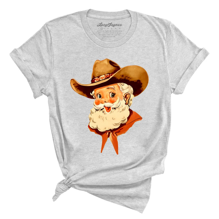 Cowboy Santa Graphic Tee - Athletic Heather