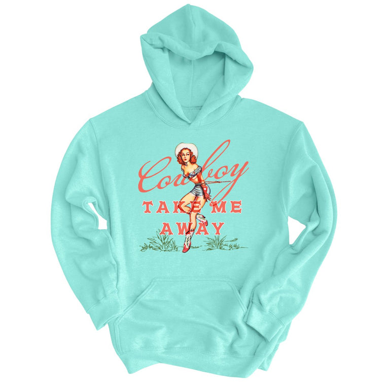 Cowboy Take Me Away Graphic Hoodie - Mint