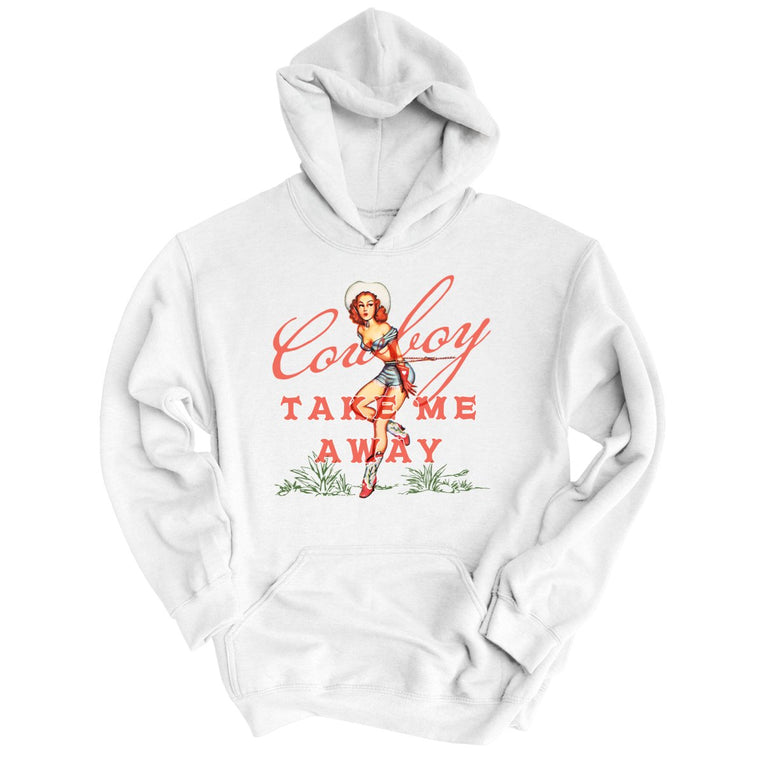 Cowboy Take Me Away Graphic Hoodie - White