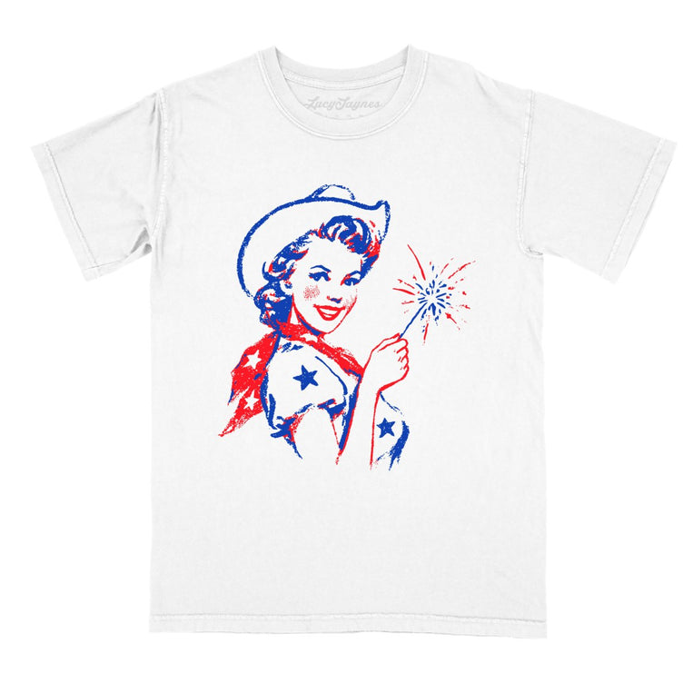 Cowgirl Sparkler Comfort Colors Graphic Tee