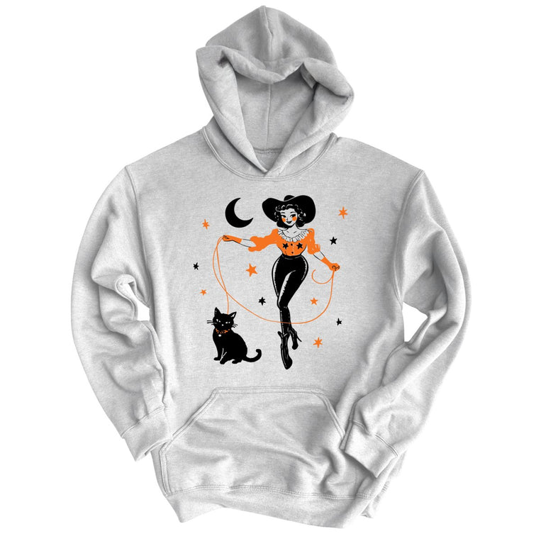 Cowgirl Witch Graphic Hoodie - Grey Heather
