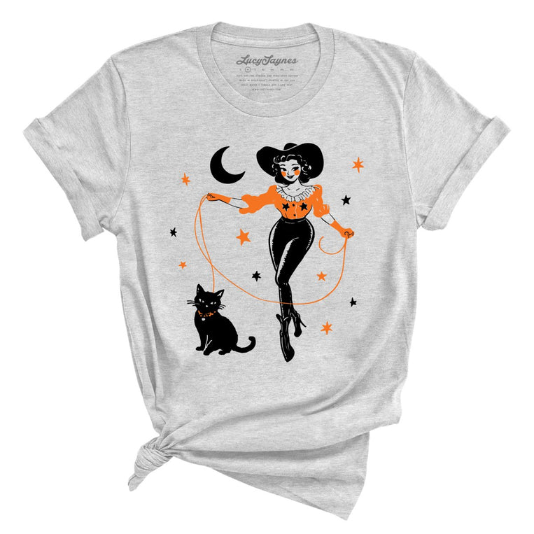 Cowgirl Witch Graphic Tee - Athletic Heather