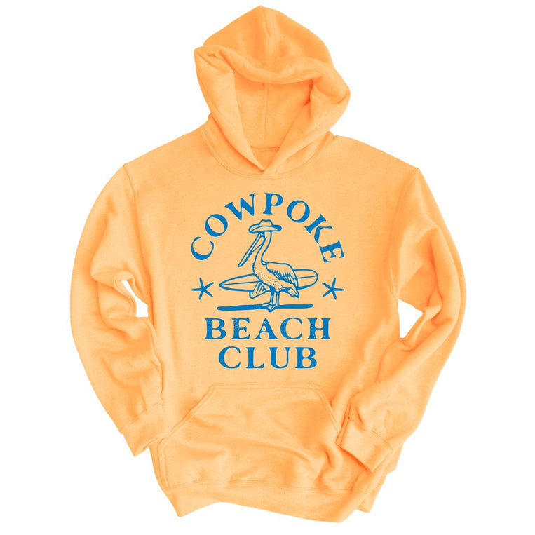 Cowpoke Beach Club Graphic Hoodie - Peach
