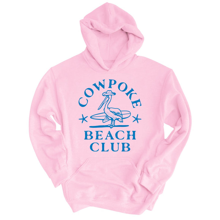 Cowpoke Beach Club Graphic Hoodie - Light Pink