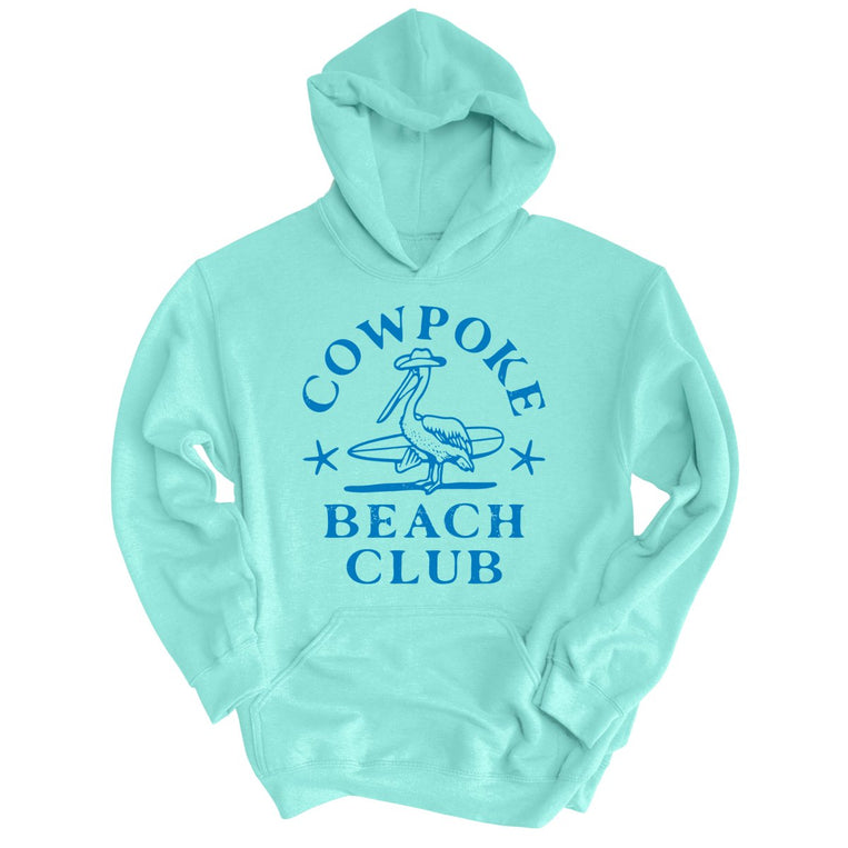 Cowpoke Beach Club Graphic Hoodie - Mint
