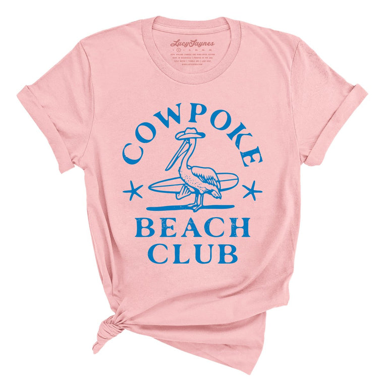 Cowpoke Beach Club Graphic Tee - Pink