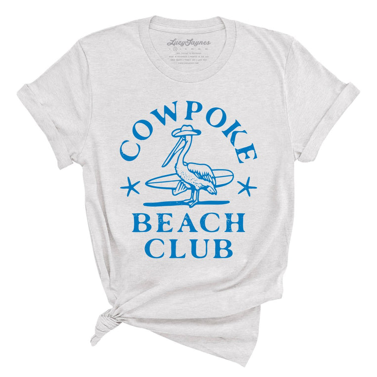 Cowpoke Beach Club Graphic Tee - Ash