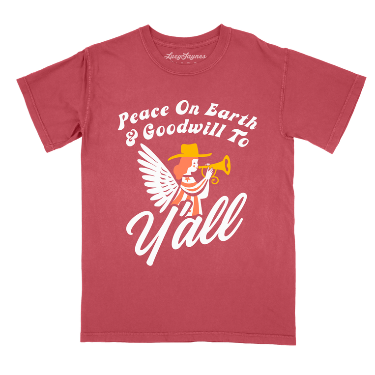 Goodwill To Y'all Comfort Colors Graphic Tee - Crimson