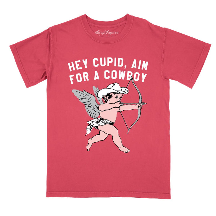 Cupid Aim For A Cowboy Comfort Colors Tee