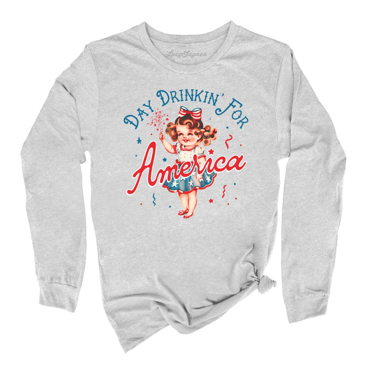 Day Drinkin' For America Graphic Long Sleeve Tee