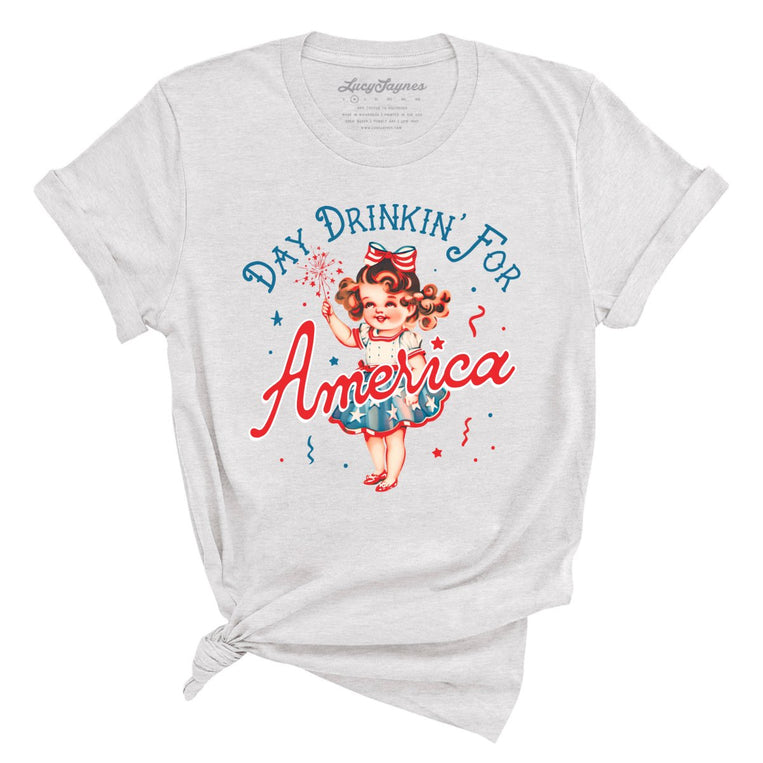 Day Drinkin' For America Graphic Tee - Ash