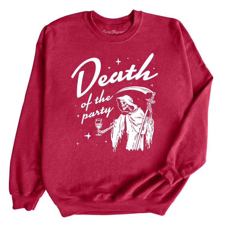 Death Of The Party Graphic Sweatshirt - Cardinal Red