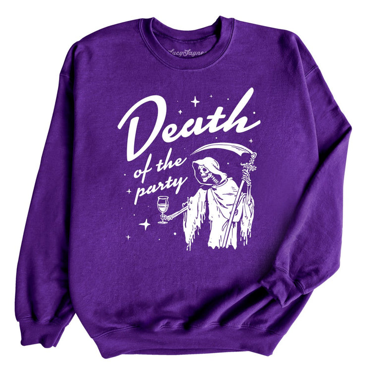 Death Of The Party Graphic Sweatshirt - Purple