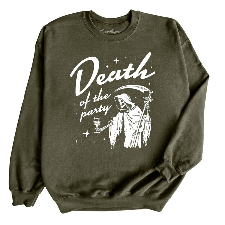 Death Of The Party Graphic Sweatshirt - Military Green