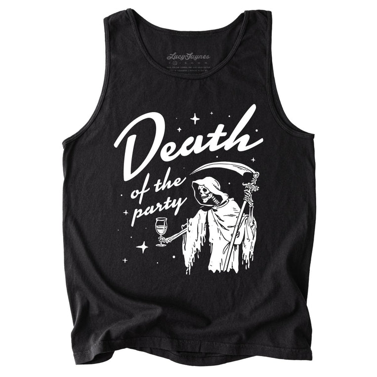 Death Of The Party Comfort Colors Graphic Tank Top - Black
