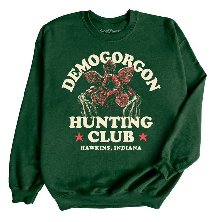 Demogorgon Hunting Club Graphic Sweatshirt - Forest