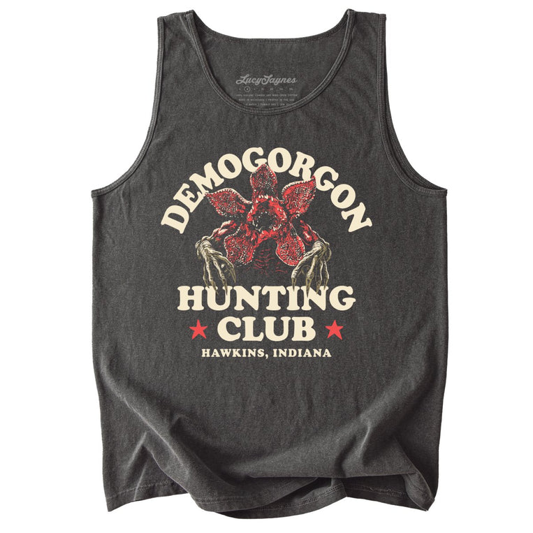 Demogorgon Hunting Club Comfort Colors Graphic Tank Top - Pepper