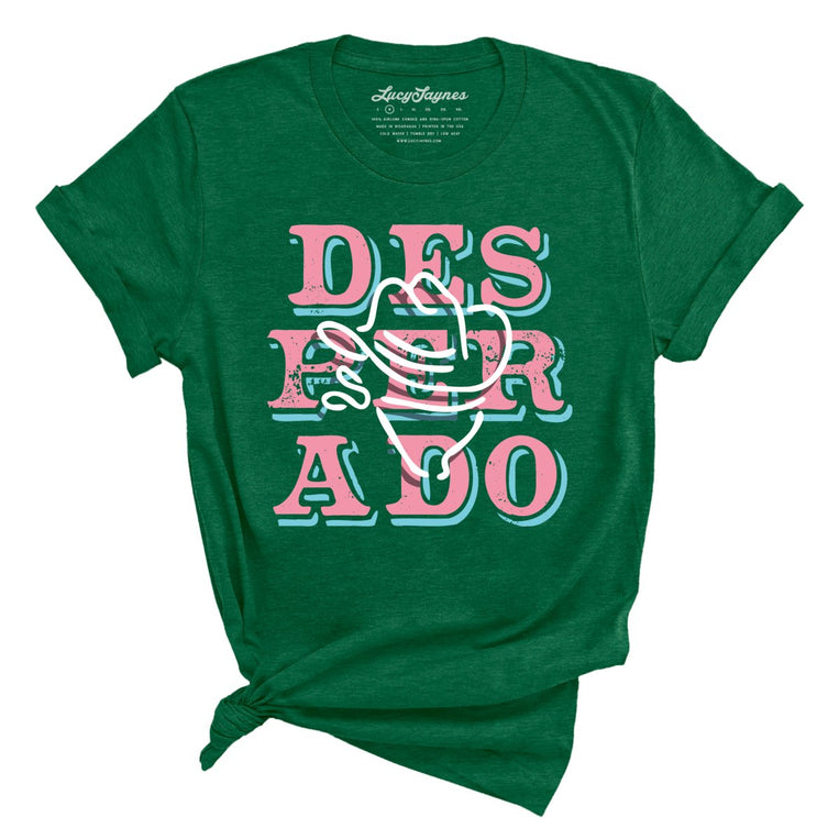 Desperado Graphic Tee - Heather Grass Green