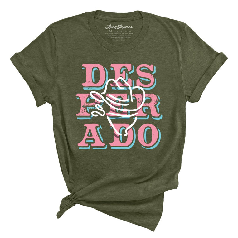 Desperado Graphic Tee - Heather Military Green