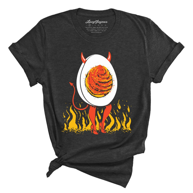 Deviled Egg Graphic Tee - Dark Grey Heather