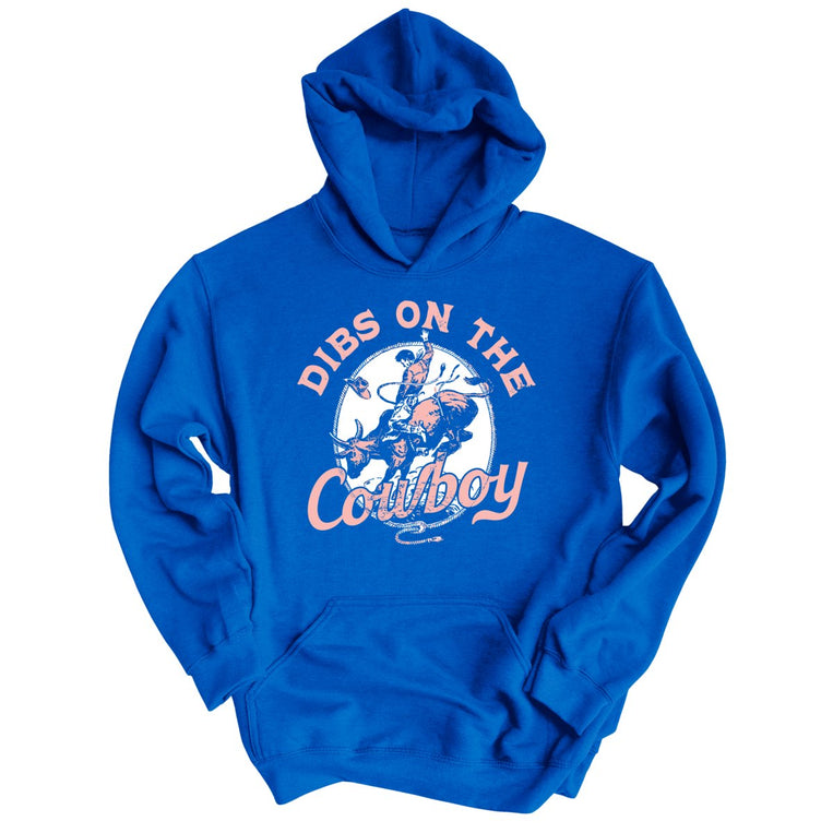 Dibs On The Cowboy Graphic Hoodie - Royal