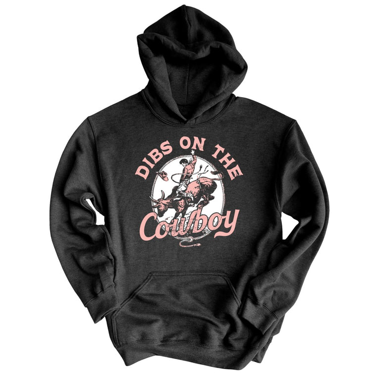 Dibs On The Cowboy Graphic Hoodie - Charcoal Heather