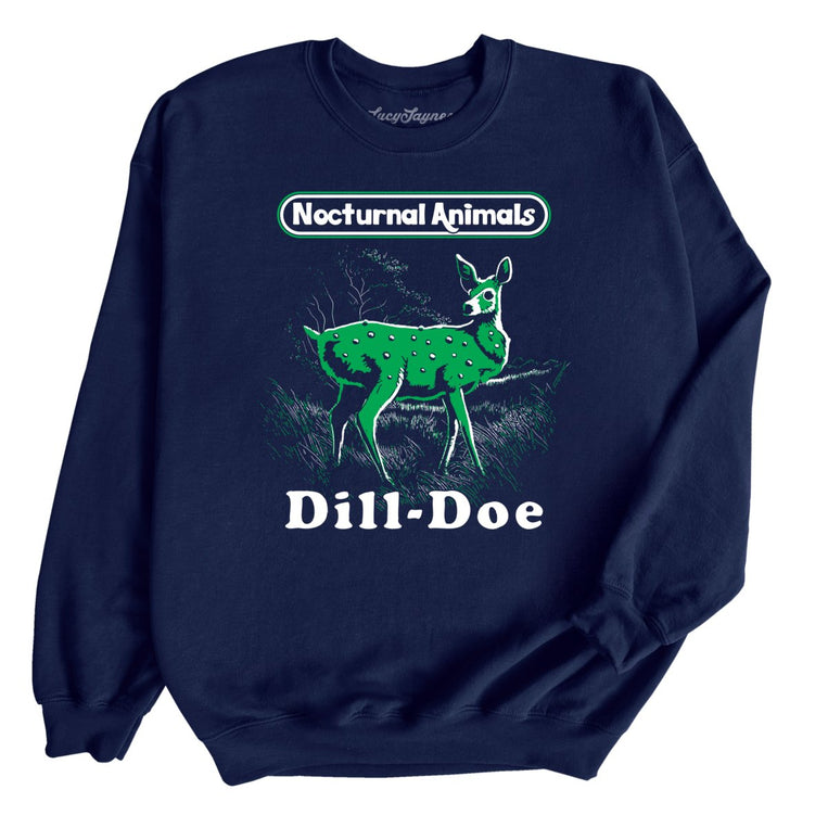 Dill Doe Graphic Sweatshirt - Navy