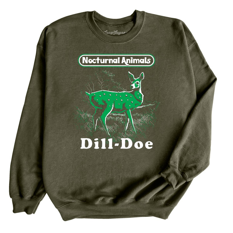 Dill Doe Graphic Sweatshirt - Military Green