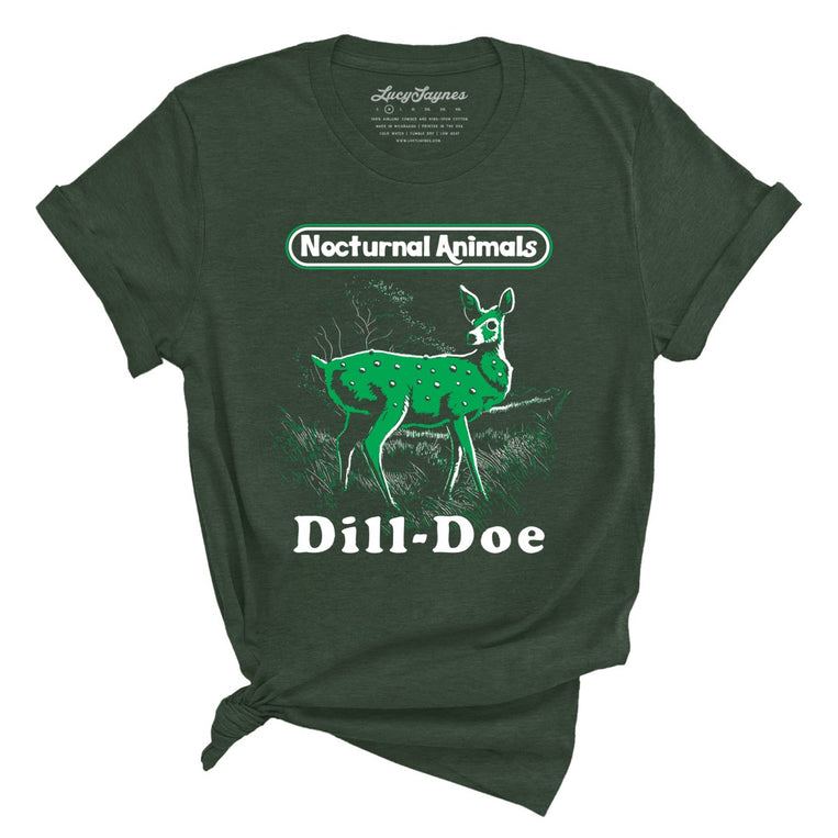 Dill Doe Graphic Tee - Heather Forest