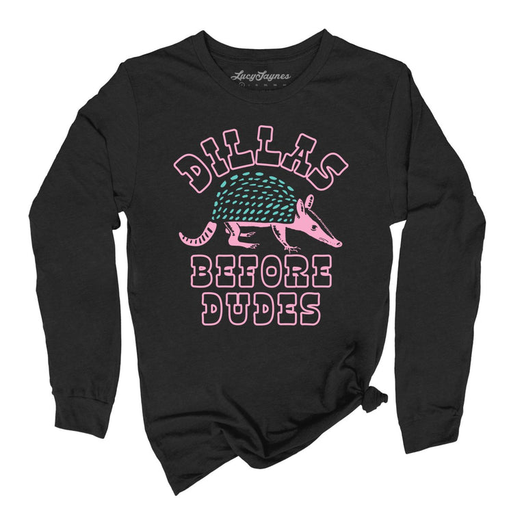 Dillas Before Dudes Graphic Long Sleeve Tee - Black