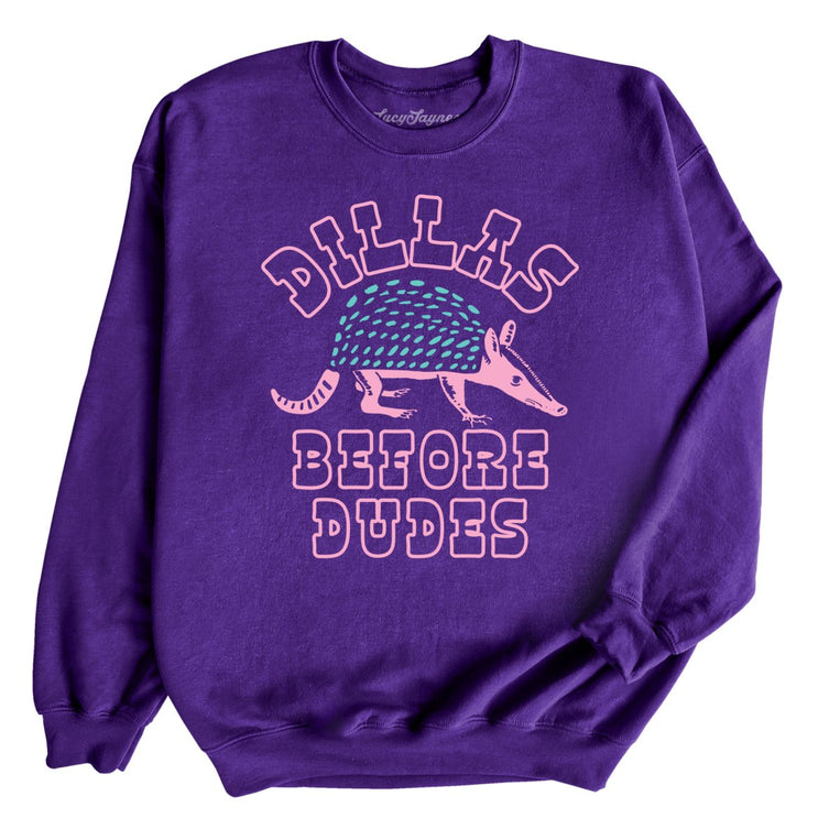 Dillas Before Dudes Graphic Sweatshirt - Purple
