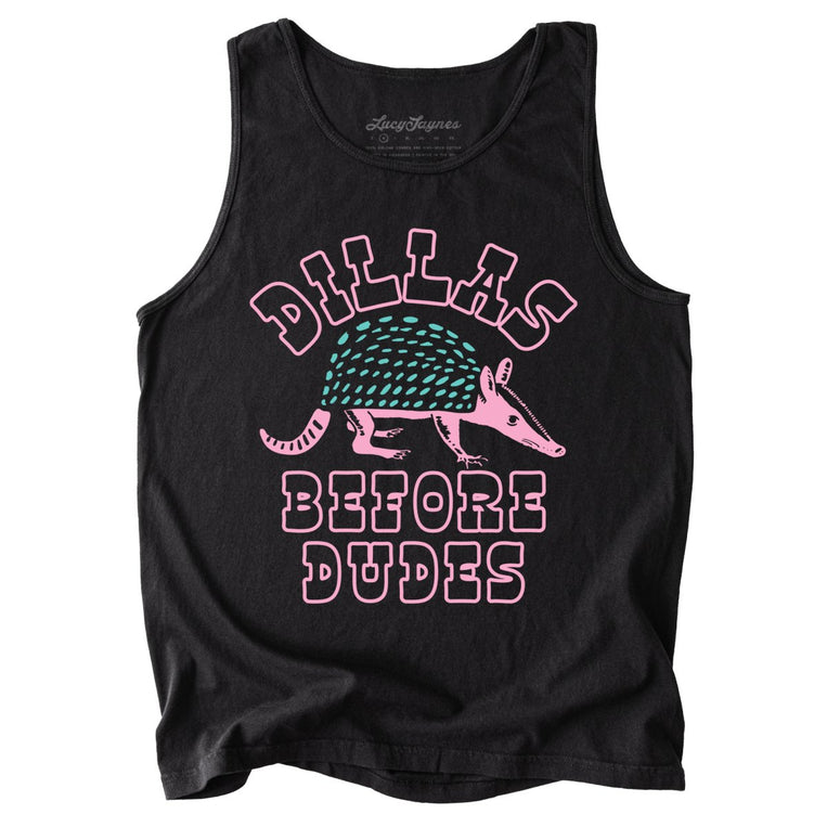 Dillas Before Dudes Comfort Colors Graphic Tank Top - Black