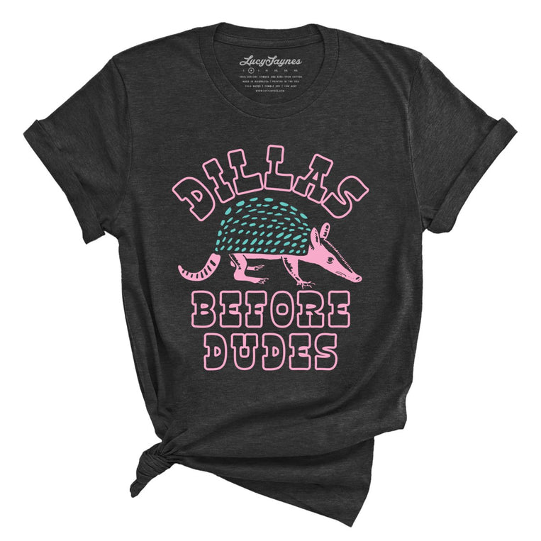 Dillas Before Dudes Graphic Tee - Dark Grey Heather